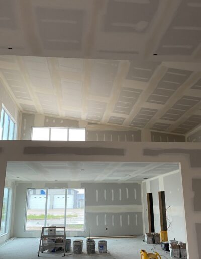 Drywall Installation Perfectly done on ceilings and walls. Drywall and taping in a new house.